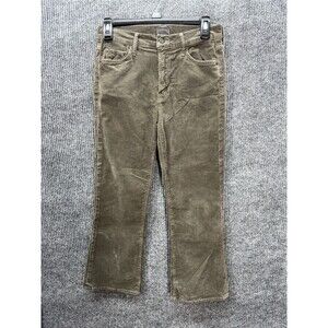 MOTHER The Outsider Corduroy Crop Pants Womens 27 Taupe Hopscotch Stretch USA